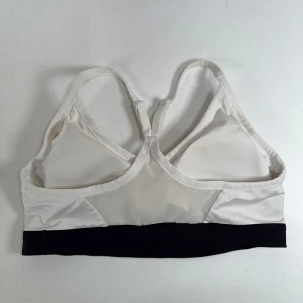NIKE L Small Dri-Fit Indy Light Support Sports Bra White Swoosh Logo Women's - Image 6