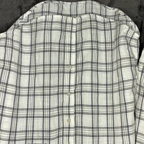 TNA Plaid Cotton‎ Shirt White Size XS - Image 4