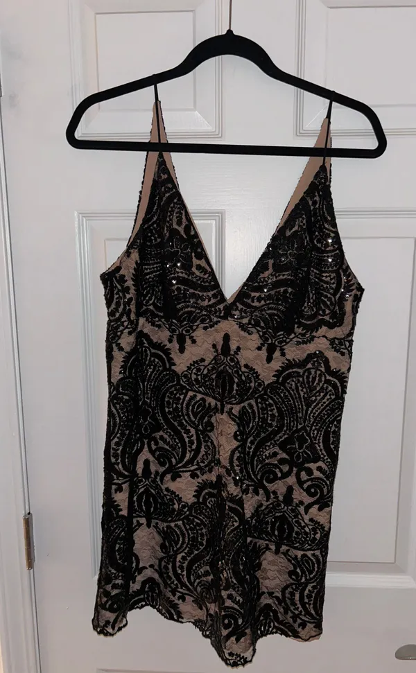 Free People Black Sparkly Dress - Image 2