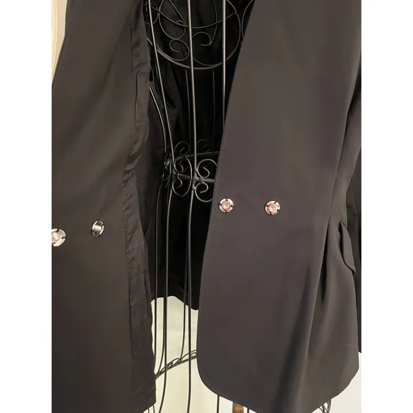 Rebecca Minkoff Black‎ Amber Black Wrap Jacket Blazer size 6 Small Collared - Image 5