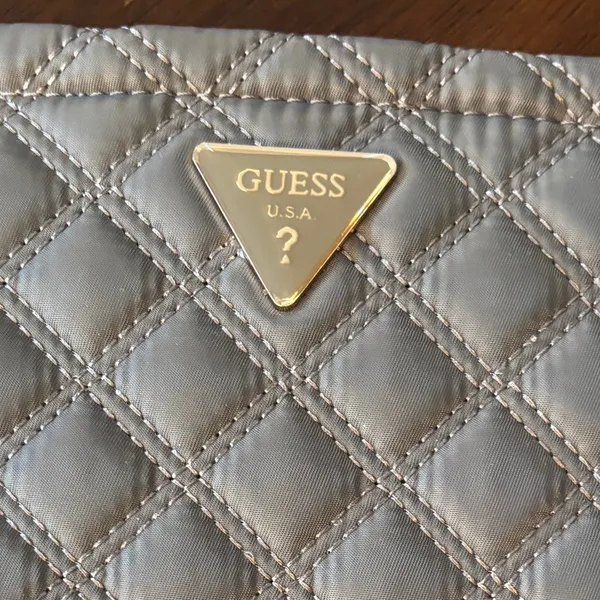 GUESS Quilted Crossbody Bag in Gray - Image 3