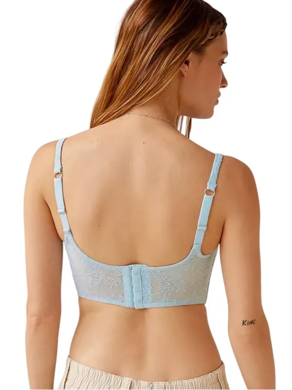 NWT Urban Outfitters Out From Under Lovestruck Lace Corset Top in Sky XL - Image 4