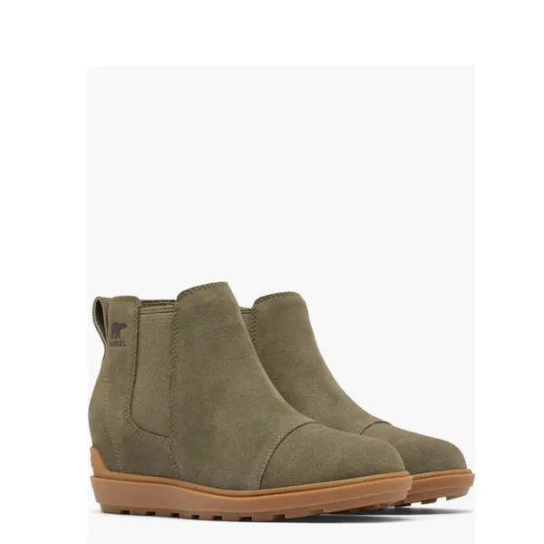 Sorel Evie II Waterproof Chelesa Bootie, Size 5.5 Stone Green, Leather/Suede NWT - Image 16