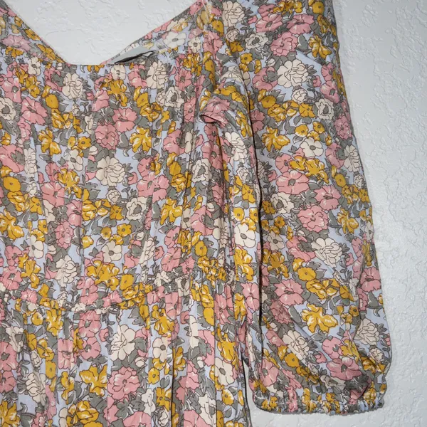 New Pink & Yellow Floral Reversible Maxi Dress Size Small - Image 5
