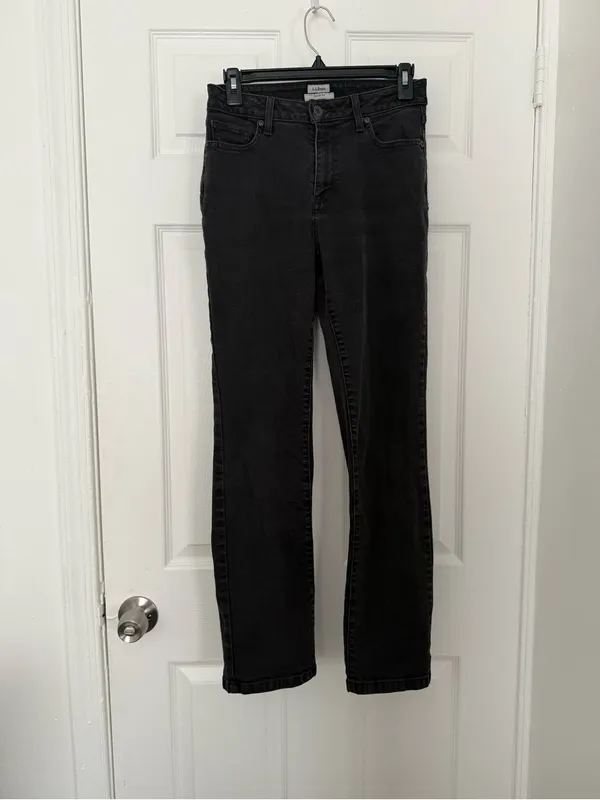 L.L. Bean Straight-Leg Jeans - Black Wash - Image 3