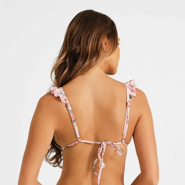 Blackbough Swim bikini top venice floral Tessa Ruffled Triangle pastel tie - Image 6