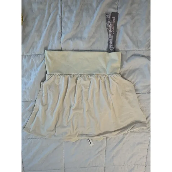 NWT Missguided Balloon Sleeve Crop Athletic Women's T-Shirt Large Cream Y2K - Image 8