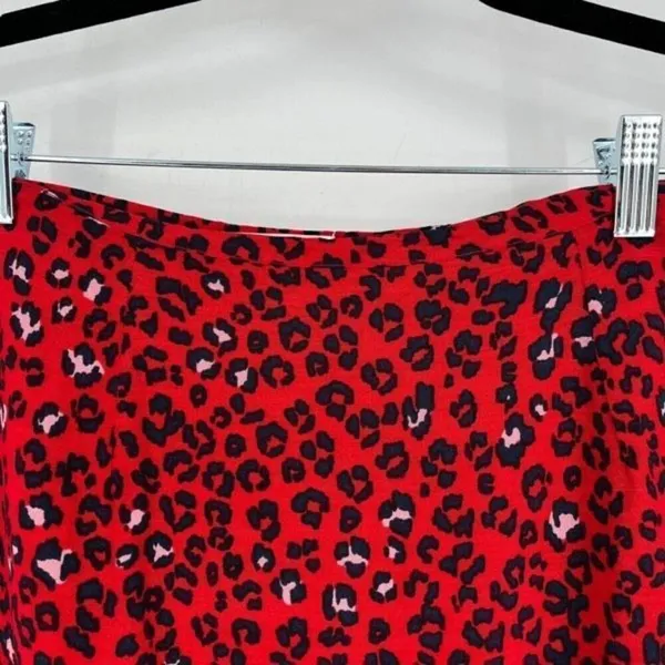 Lovers + Friends Women's‎ Sahara Cheetah Lined Lena Mini Skirt Red Black Size XS - Image 5