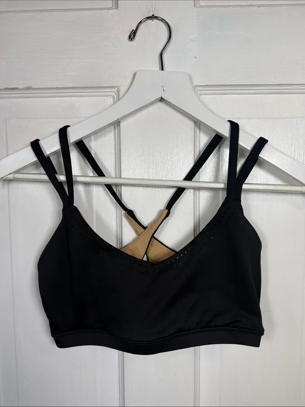 Buffbunny Seamless Strappy Lasercut Sports Bra in Black W2533 Sz S - Image 3