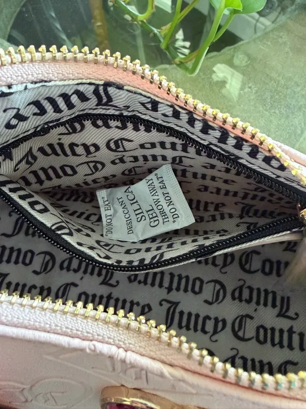 Juicy Couture Blush Pink Clay Glitzed out Hobo. Brand new w/ tags. Flawless - Image 15