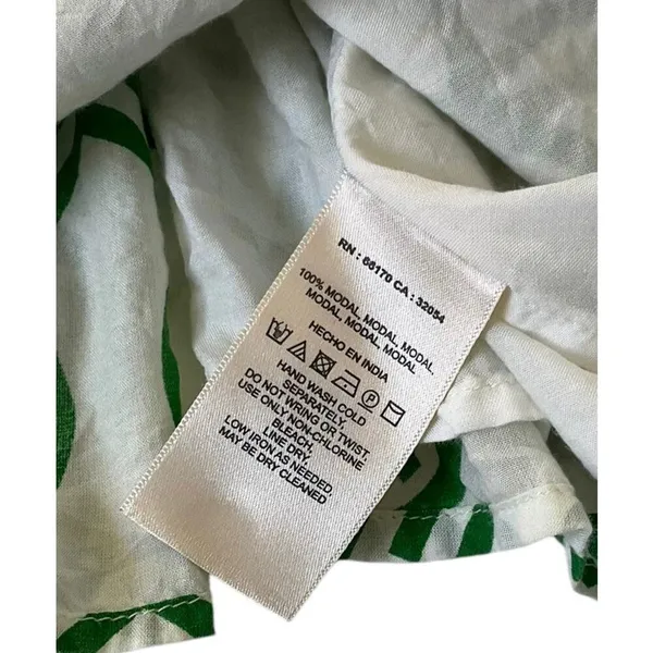 Maeve Green & White Shirt Women Top Size Small | 57-53 - Image 5
