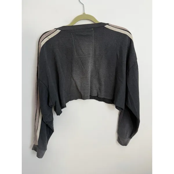 Aviator Nation Classic Stripe Cropped Crew Sweatshirt size small - Image 4