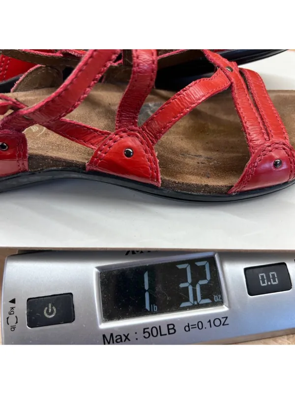 Dansko Jolie Red Leather Strappy Sandals Size 37 EU 6.5-7 US Comfort Resortwear - Image 9