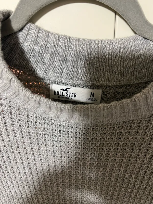 Cropped Sweater Hollister Grey - Image 2