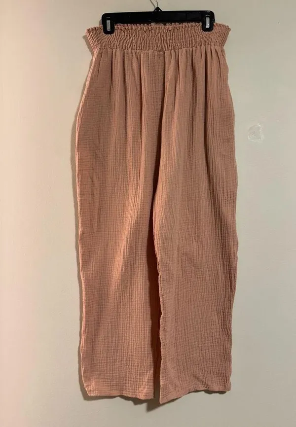 EUC Charlotte Avery Pink Boho Soft Elastic Waist Pants with Pockets size medium - Image 6