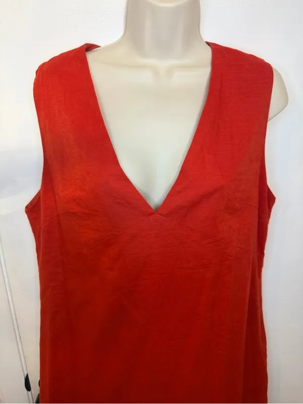Commence Red Sheath Dress V Neck Sleeveless Party Cocktail Mini Dress Size L - Image 3