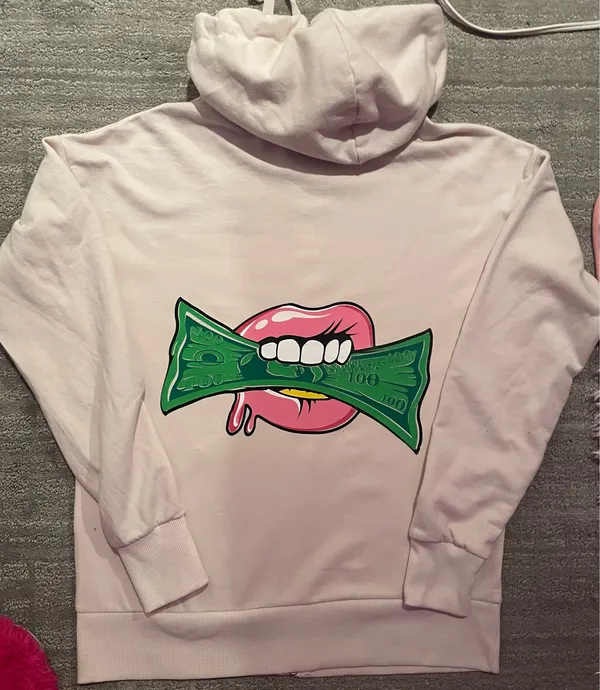 Zip up hoodie with graphics Pink - Image 3