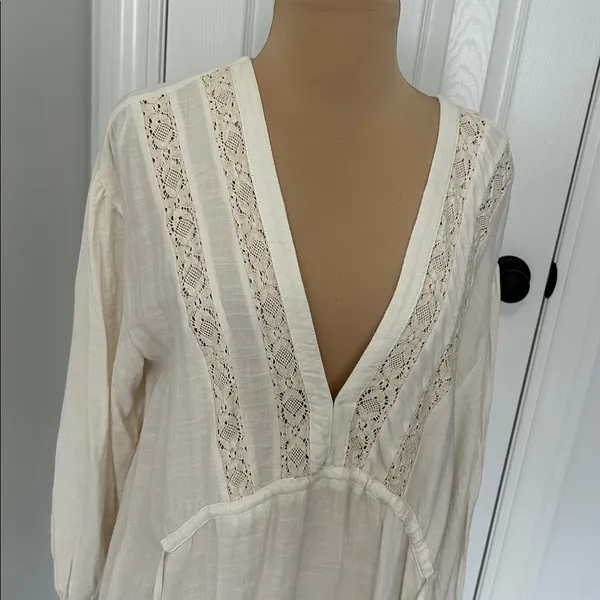 Free People Rugged Beauty Swing Dress Ecru - Image 6