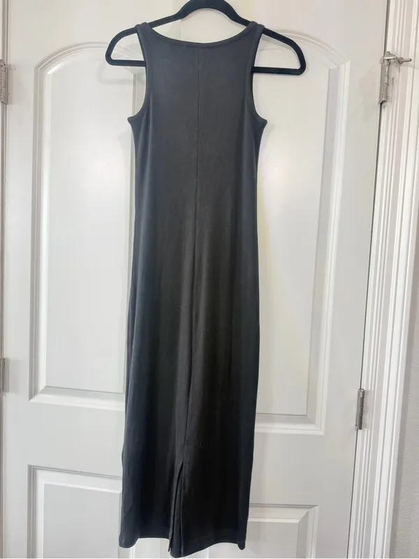 Quince Black Sleeveless Tank Maxi Dress - Image 4