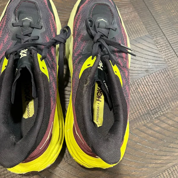 Hoka speedgoat 5 vibram burgundy running shoes women 9 B - Image 9