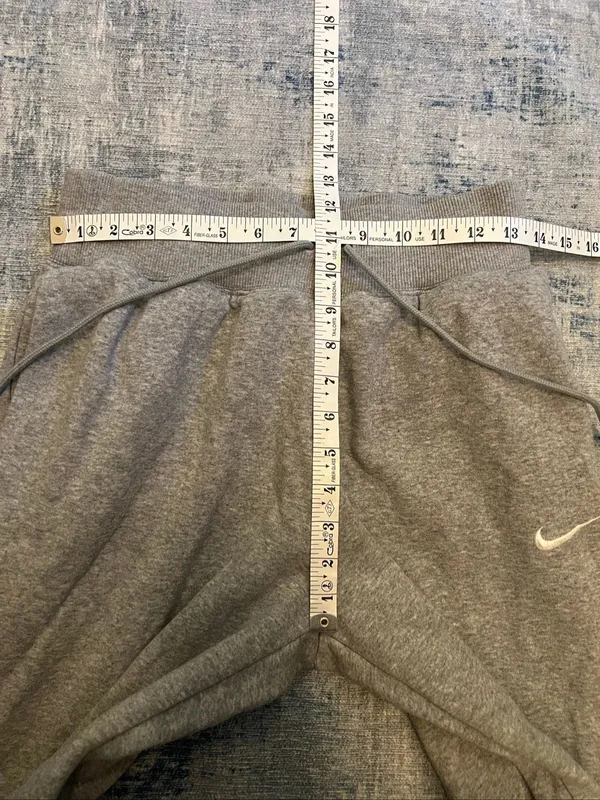 Nike Heathered Gray Phoenix Fleece High Waisted Oversized Sweatpants Small - Image 7