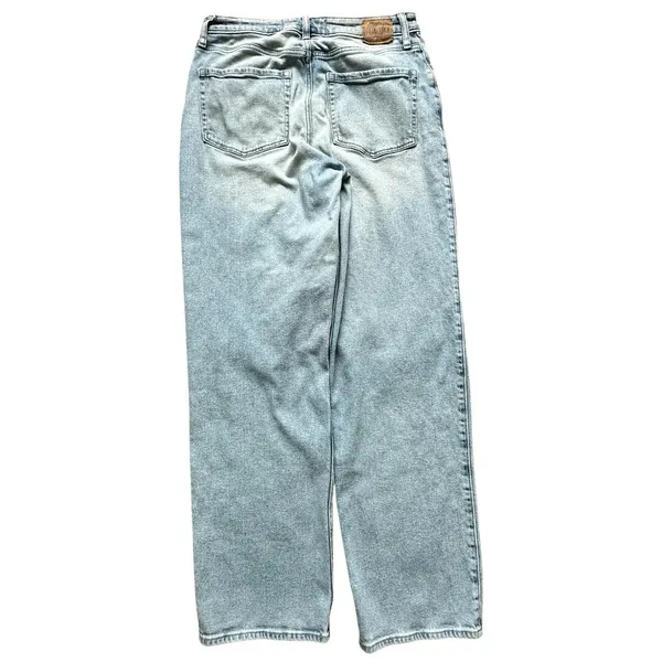 Hollister Ultra‎ High Rise Dad Jeans 10L Light Wash Ripped Knees Straight Leg - Image 3