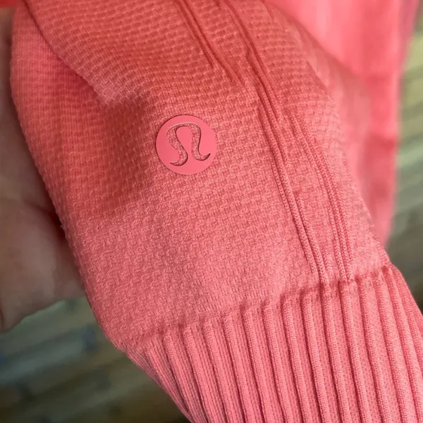 Lululemon Rest Less Pullover Flash Light Tone Long Sleeve Knit Pattern Size 4 - Image 5