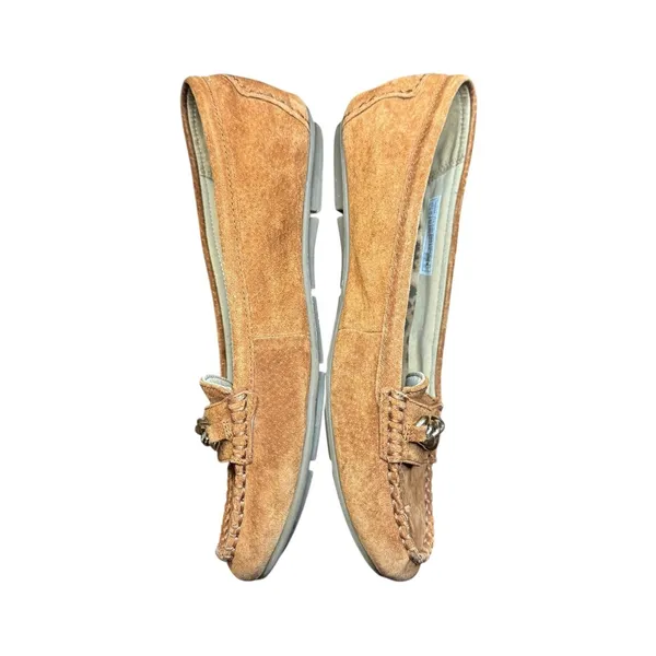 Vionic Shoes Womens Size 7 Brown Suede‎ Moccasin Chain Loafer Flats Comfort - Image 5