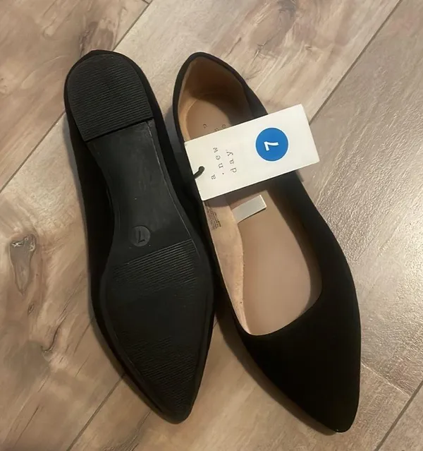 A New Day black ballet flat pointed toe shoes black size 7 - Image 4