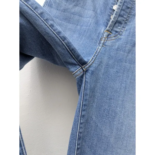 7 For All Mankind Women's Edie Jeans Crop Straight Leg High Rise Blue Denim S 27 - Image 10