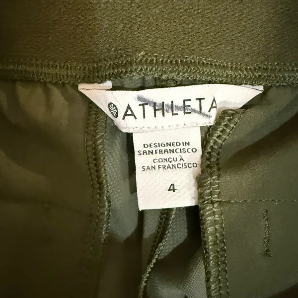 Athleta Cosmic Kick Flare Pant Womens 4 Green High Rise Athleisure 981485 - Image 6