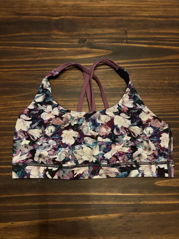 Lululemon Energy Bra Utopia Multi / Vintage Plum 10 - Image 2
