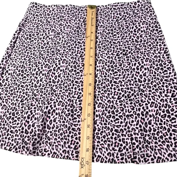 Topshop Leopard Mini Skirt Women 8 Pink Black Animal Print High‎ Waist Stretch - Image 8