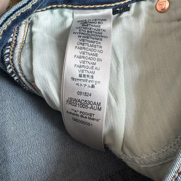 7‎ For All Mankind A Pocket Bootcut Jeans Medium Wash 26 High Rise - Image 8
