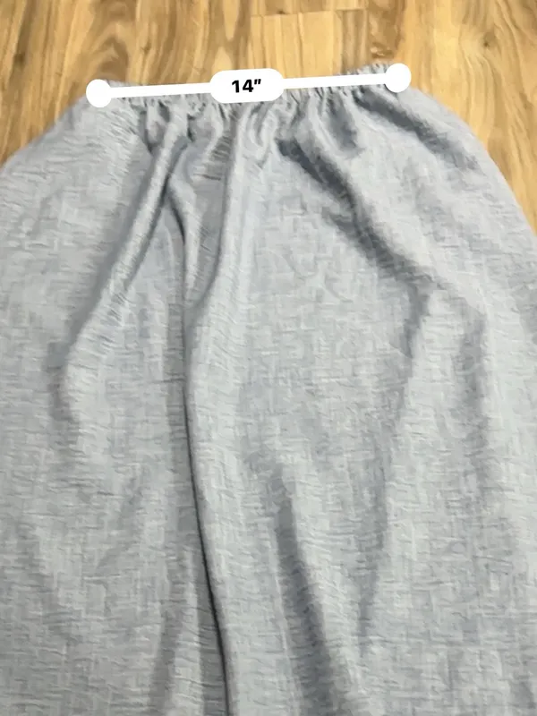 Blu Pepper Light Blue Maxi Skirt with Elastic Waist - Image 8