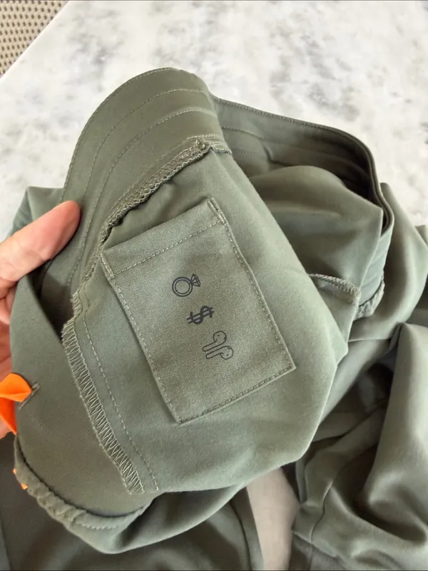 Figs Olive Green Jogger Pants with Orange Drawstring - Image 5