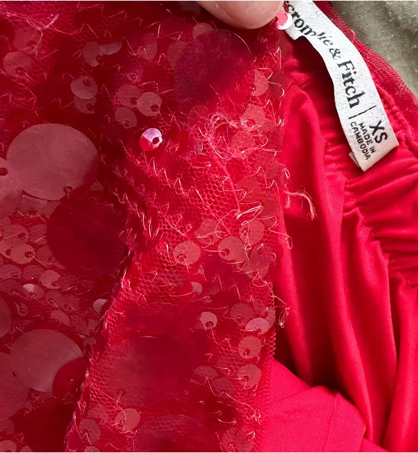 Abercrombie Scarlett strapless sequin mini dress - Image 6