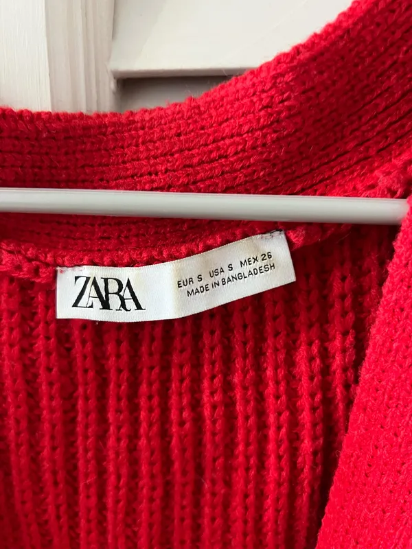 Red ZARA Oversized Sweater - Image 2