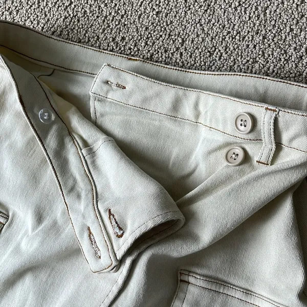 Stylish Cream Button-Front Skirt - Image 7