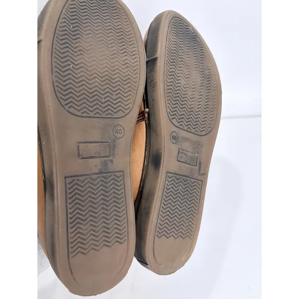 Andrea Conti Brown‎ Leather Lace-Up Comfort Shoes Minimalist Euro Casual 40 - Image 6
