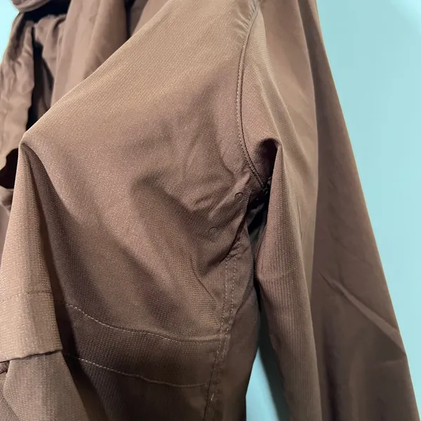 Girlfriend Collective Peregrine Windbreaker in Cocoa Brown Size Medium Zip Up - Image 14
