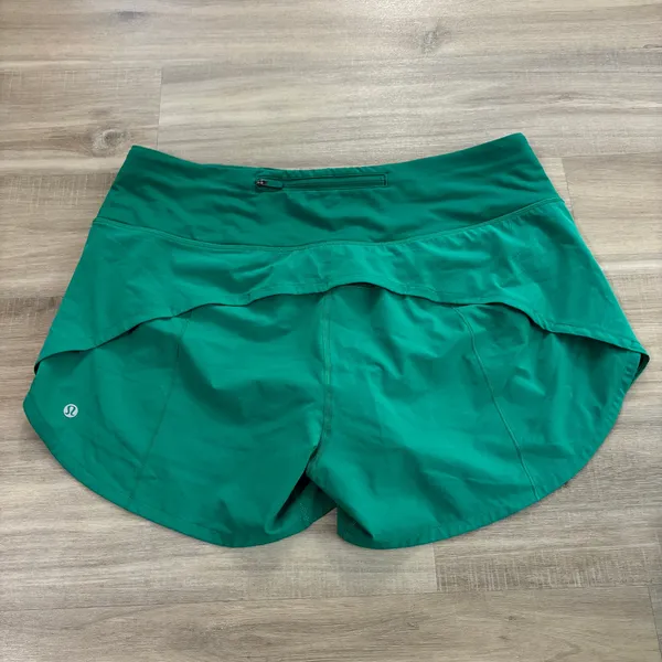 Lululemon Speed Up High-Rise Lined Short 4" Cascadia Green Women Size 12 - Image 4