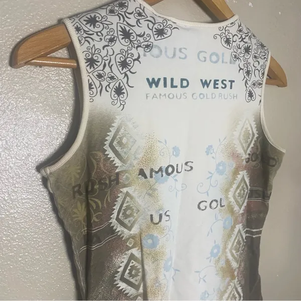 Vintage Route 66 White Tank Top with Brown Ombre‎ 2000s size small stretch - Image 5