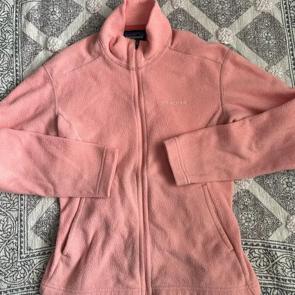Patagonia Vintage Peach Synchilla Fleece Zip Up Jacket - Image 3