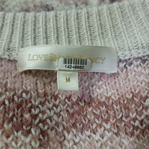 LoveShackFancy Womens Luxury Wool Alpaca Blend Sweater Sz Medium Cottage Knit - Image 6