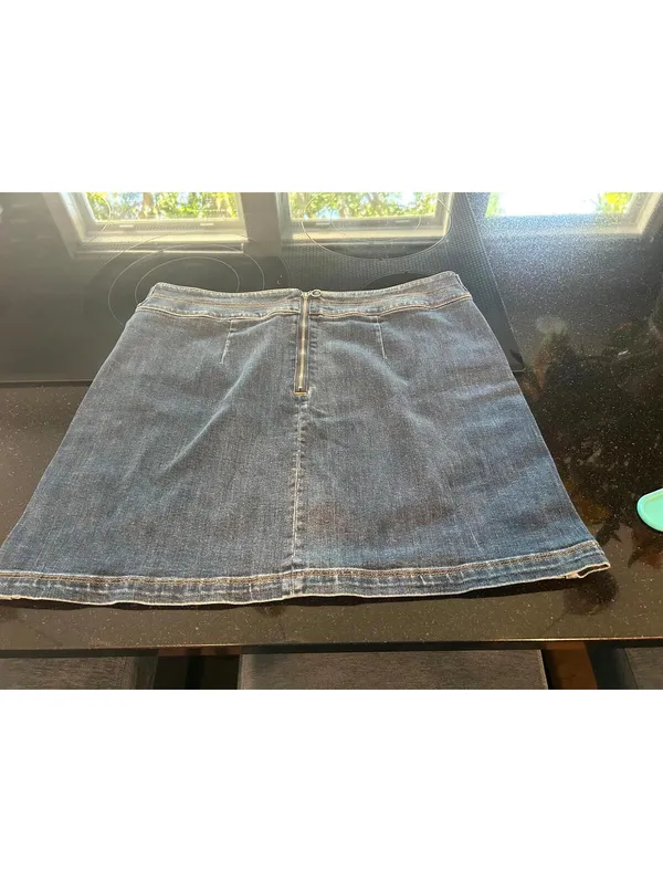 Trendy Denim Mini Skirt by INC - Size 12 - Image 2