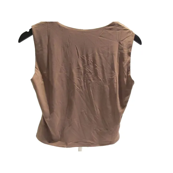 Nutssfiree Cropped Tank Top Brown L NWT Seamless Sleeveless Square Neck Stretchy - Image 3