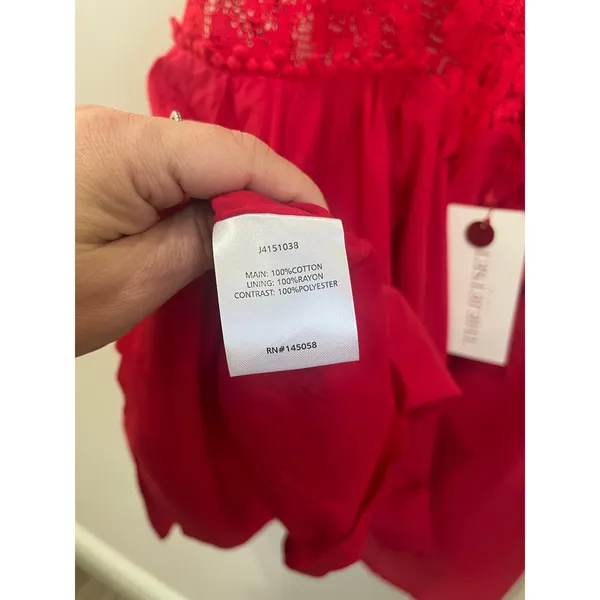 Jetset Diaries Grazie Red Lace Mini Dress XS NWT Backless‎ Scallop Party - Image 6