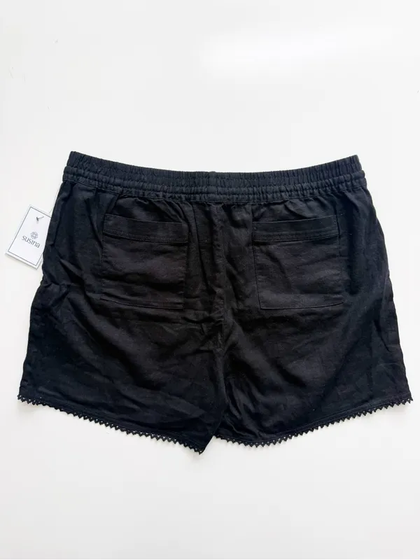 NWT Susina Linen Blend Black Shorts Size XL - Image 6