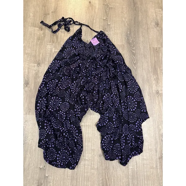 Eagle Ray Traders Ofsa Purple Rayon Romper Batik India Size XL - Image 3